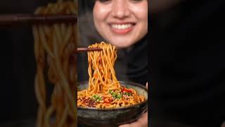 robo eating AI noodles 🍜 #asmr #mukbang #eating #noodles #two