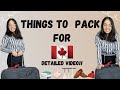 Canada Packing List for Students| Packing For Canada| What to pack for Canada|Student Life in Canada