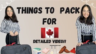 Canada Packing List for Students| Packing For Canada| What to pack for Canada|Student Life in Canada