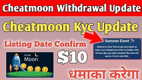 Cheatmoon Kyc Update||#Cheeatmoon Withdrawal Start|| Cheatmoon Price Prediction