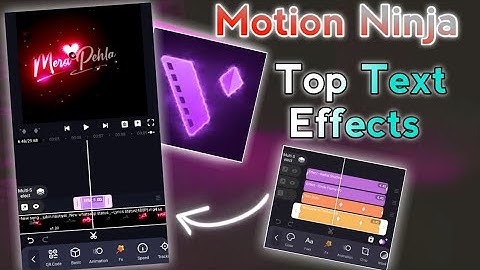 Motion ninja video Editing|motion ninja glowing Lyrics Editing|Motion ninja Text Effect