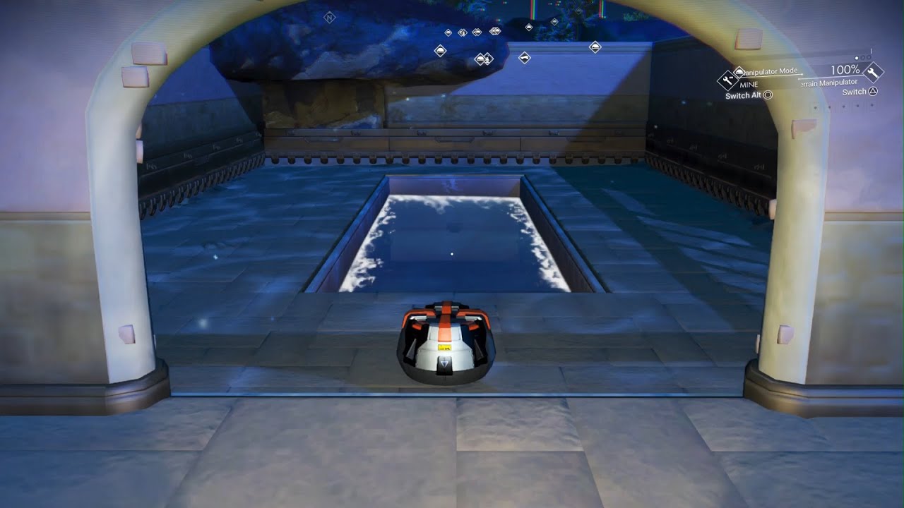 No Man's Sky - Second attempt at building a pool with water in it...