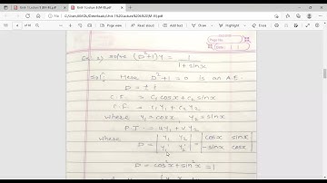 UNIT 1 Method of variation of Parameters EM III