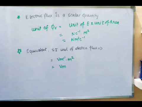 SI unit of electric flux - YouTube