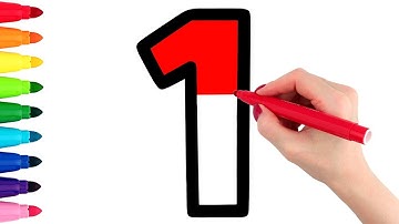 Number Coloring Pages Learn Colors Learn Numbers for Kids