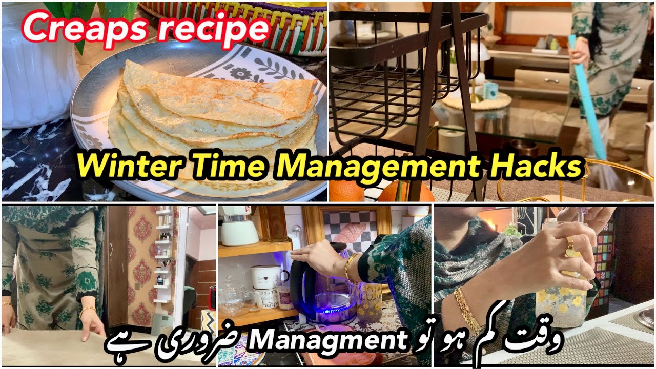 5 Easy Daily Cleaning & Organizing Hack/Cozy Pakistani Winter Home Vlog❄️Perfect sweet creap recipe