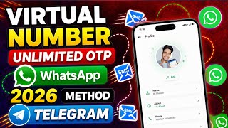 Free Virtual WhatsApp Number | How to create a fake WhatsApp 2026 | Fake WhatsApp virtual number ... screenshot 2