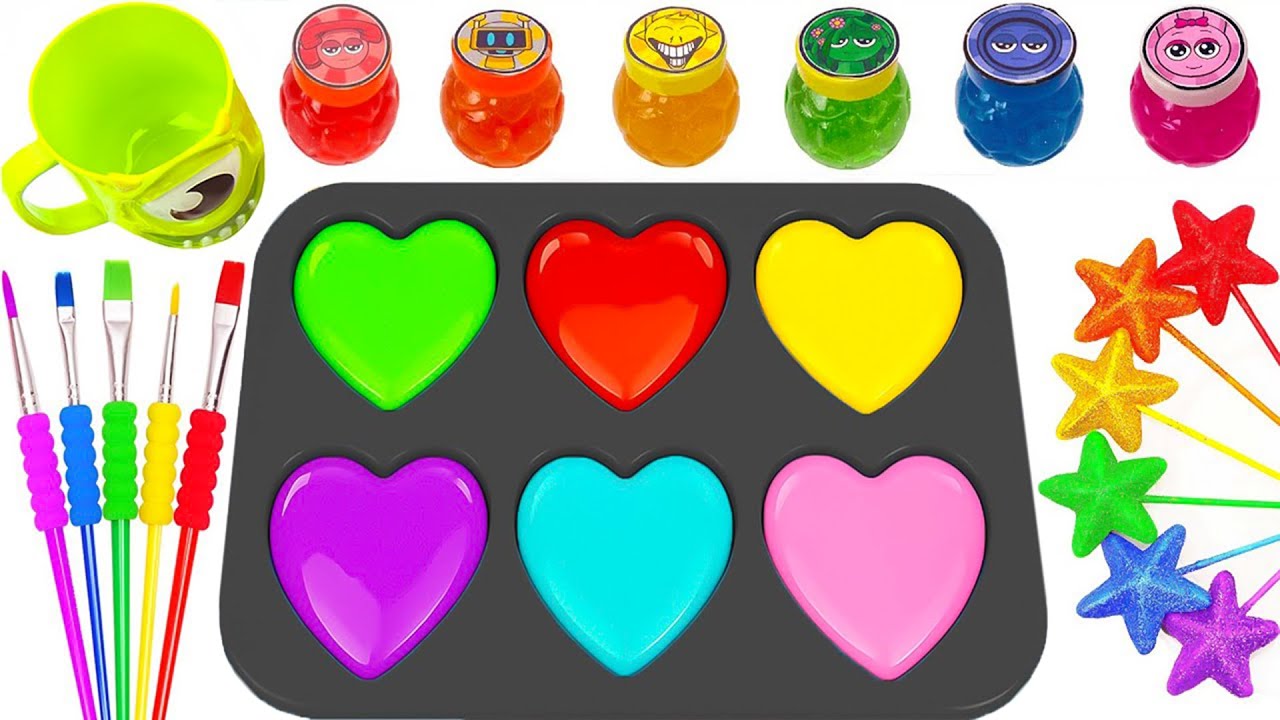 Satisfying ASMR: Rainbow Slime Heart | Kneading, Crushing, Mixing, Painting & Cutting Sprunki