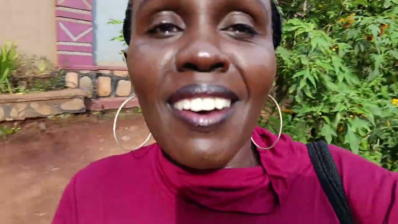 Students going home at sunset. 