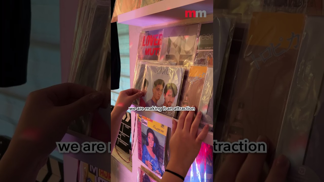 A vinyl store above a wet market??