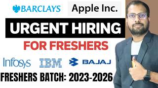 Barclays New Recruitment Drive Announced | Apple, Bajaj Finance, OBM, Infosys Jobs | Apply Now