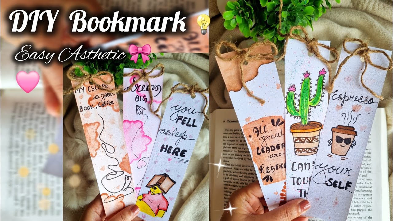 DIY Easy Asthetic Bookmark Ideas🩷🎀 Handmade bookmark #bookmark # ...