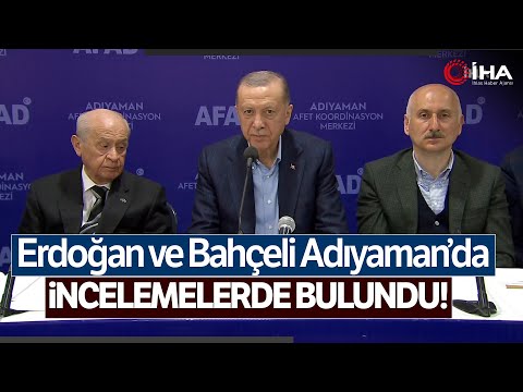 Cumhurbaşkanı Erdoğan ve MHP Lideri Bahçeli Adıyaman’da