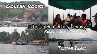 सकाळी केली Dolphin Boat Safari Devbag Tarkarli | Tsunami Island Malvan | Konkan Coastal Ride Part 24