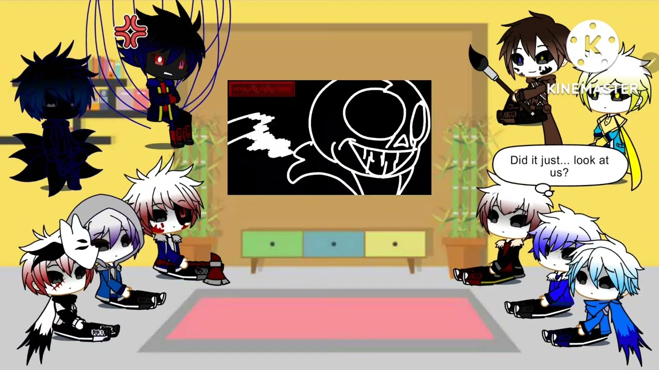 Undertale AUs react to VHS Sans vs ULB Sans Revolver Animations Original