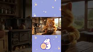 The Cozy Kitchen of the Orange Cat Chef! 🏡🐾 #aicatcooking #shorts