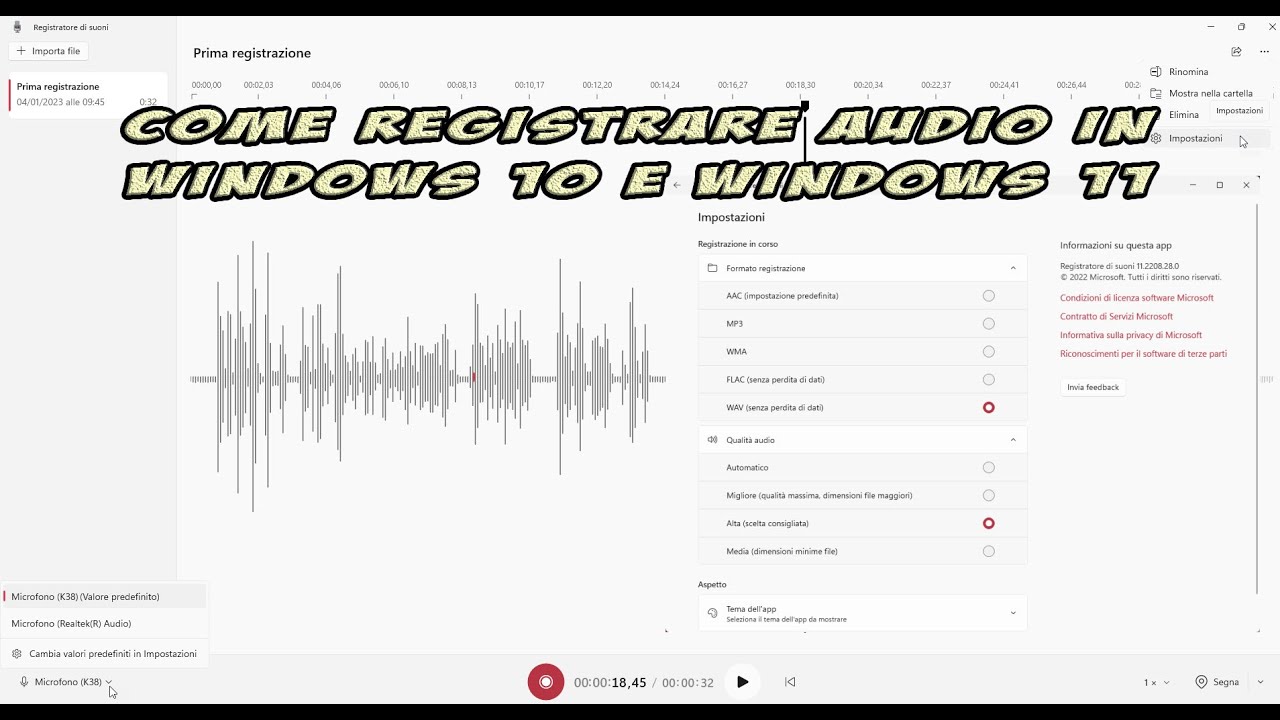 Come Registrare Audio In Windows 10 E Windows 11 Senza App YouTube Come registrare audio in windows 10 e windows 11 senza app youtube