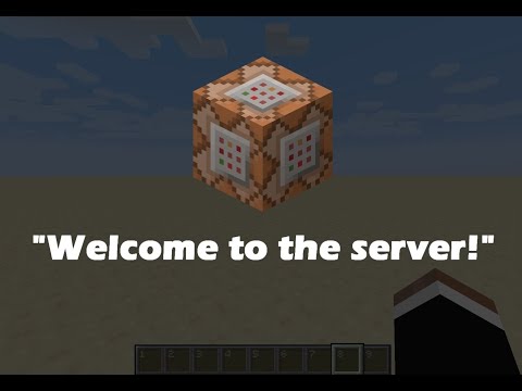 Welcome Message on Login - Minecraft Command Block Tutorial [1.14+]
