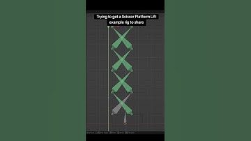 Trying to get a Scissor Platform Lift example rig to share #blender3D #animation #b3d #rigging
