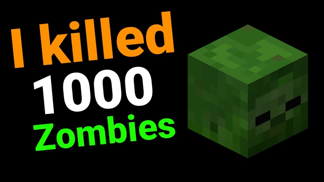 What if KILL 1000 Zombies in MINECRAFT Minecraft challenge YouTube
