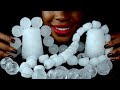 Ice Mukbang Satisfying Crunchy Sounds Ice Eating ASMR |Strings of Ice And Ice Towers!