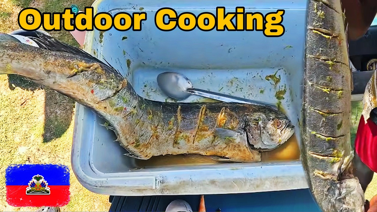 Haitian Food : Outdoor Cooking on the Beach with the Team