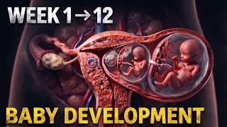 Pregnancy Week by Week 1–12 | First Trimester Baby Development in 3D