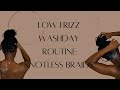 Let's Do Hair | LOW FRIZZ Knotless Braids Washday Routine | Entirely Ebony