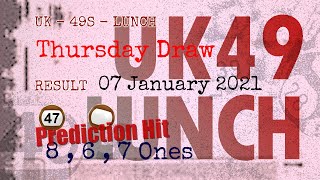 UK49s LUNCH | Math teacher HIT47 & 8.6.7ones | How to win Jan 08 and result on Jan 07