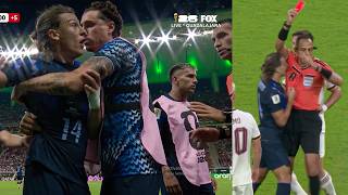 Huge Drama Agustín Canobbio Fight with Referee after Red Card | Uruguay vs Spain FIFA World Cup 2026