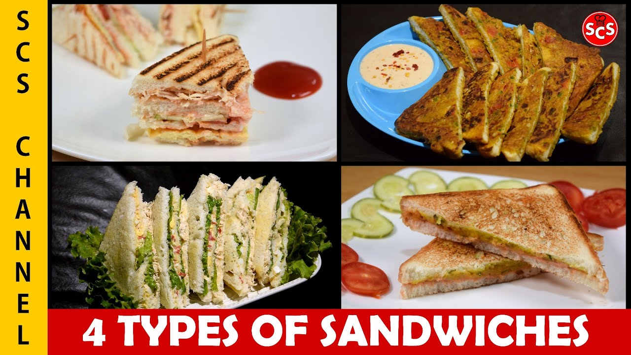 4 Types of Sandwiches - How to Make Tasty Homemade Sandwiches for kids ...