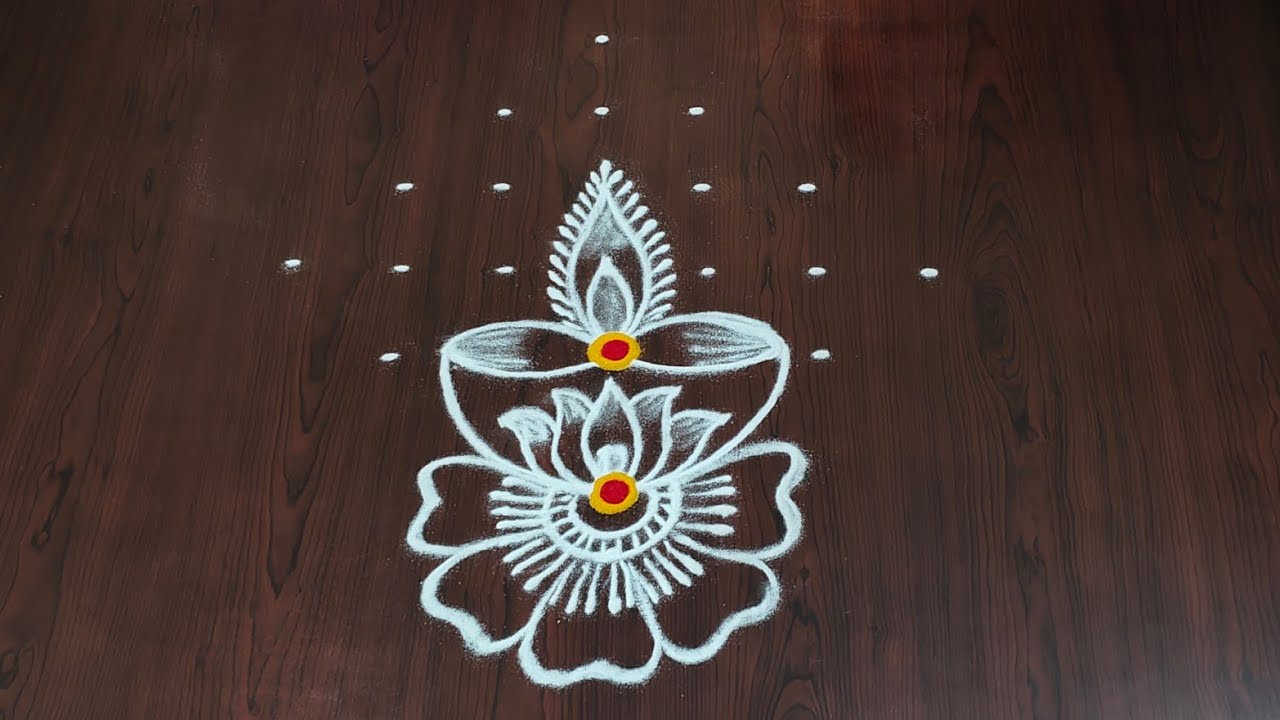 Karthikamasam muggulu🌹|karthika pournami rangoli|easy daily rangoli|pandaga muggulu#Rang kaa Rangoli