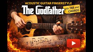 The Godfather Fingerstyle Guitar (Tab On Screen + Chords)
