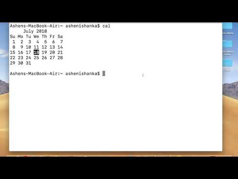 How to get Calendar and Date in Terminal