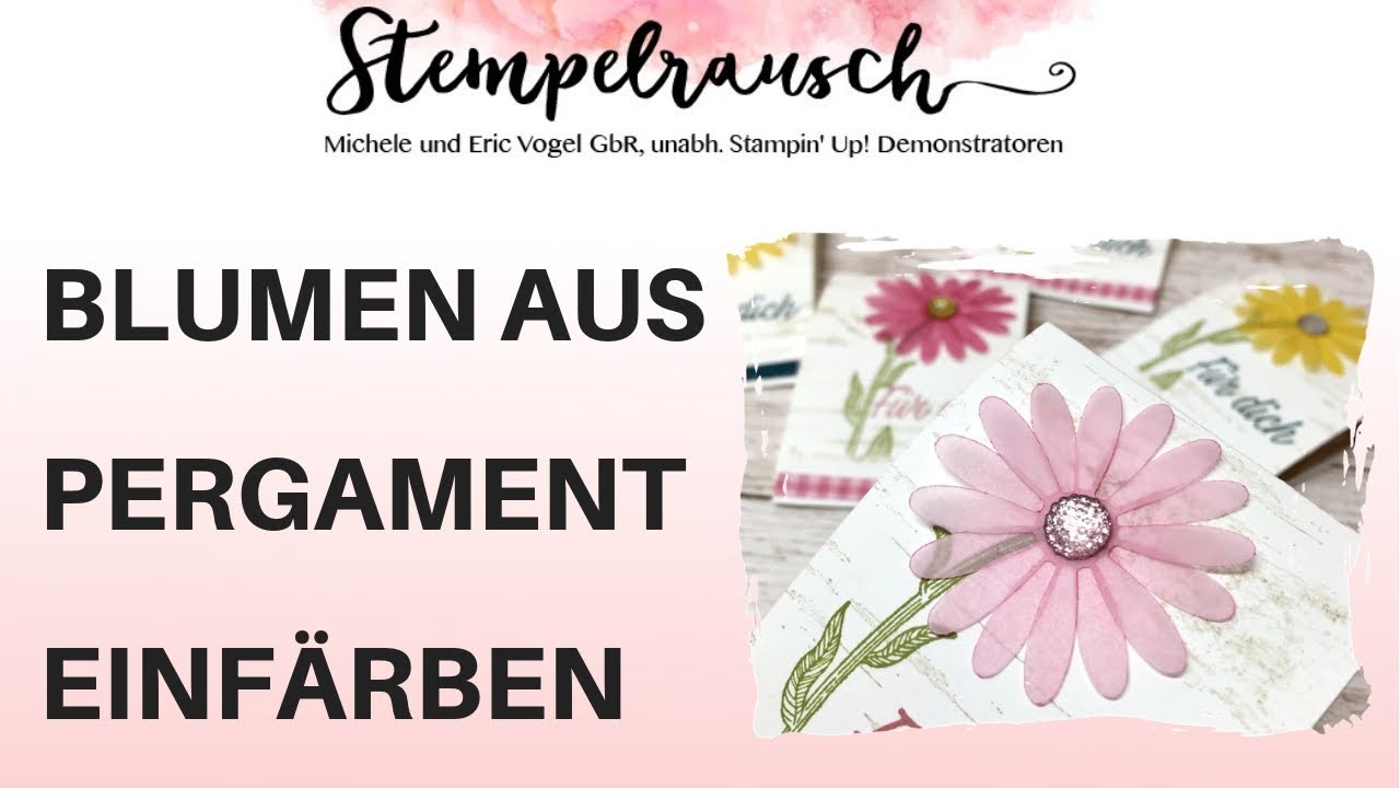 🌸 Pergamentblumen - Gänseblümchen einfärben mit Stampin' Blends | Stampin' Up!