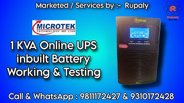 Microtek E2 SERIES 1KVA Online UPS in-built Battery ( Working & Testing ) #microtek #onlineups