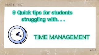 EAPP VLOG | 9 quick tips for students struggling with time management