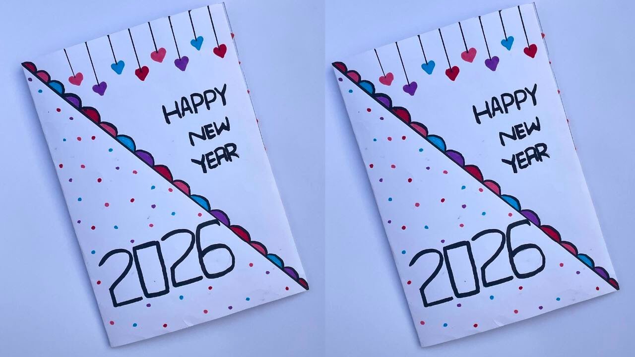 Unique & Beautiful New Year  Card | DIY Happy New Year Card Ideas | Special New Year Card Handmade