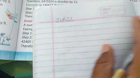 Class -5 CH -4 Test of Divisibility