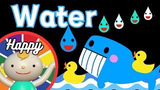 Baby Sensory.【Water】High contrast animation with cute sounds. Calm baby. ＃BabySensory