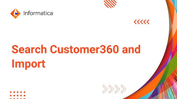 Search Customer360 and Import