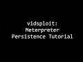 Persistence in Meterpreter Tutorial