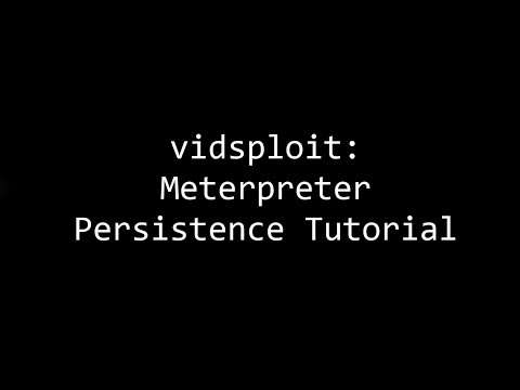 Persistence in Meterpreter Tutorial