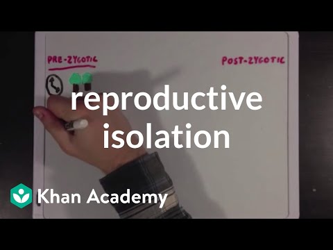 Video: Wat bedoel je met reproductieve isolatie?