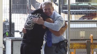 Goldberg Hugging Undertaker & Vince Backstage At Wrestlemania 33