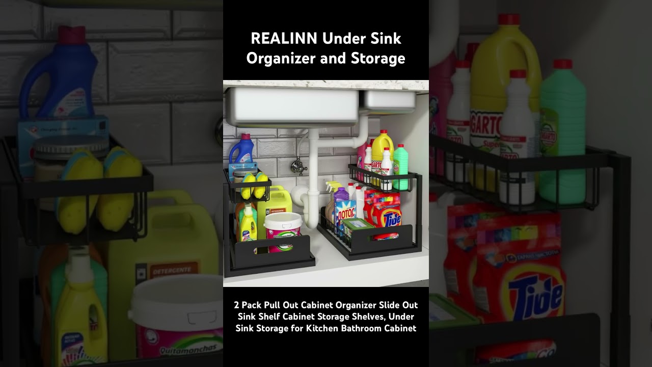  REALINN Under Sink Organizer, Pull Out Cabinet