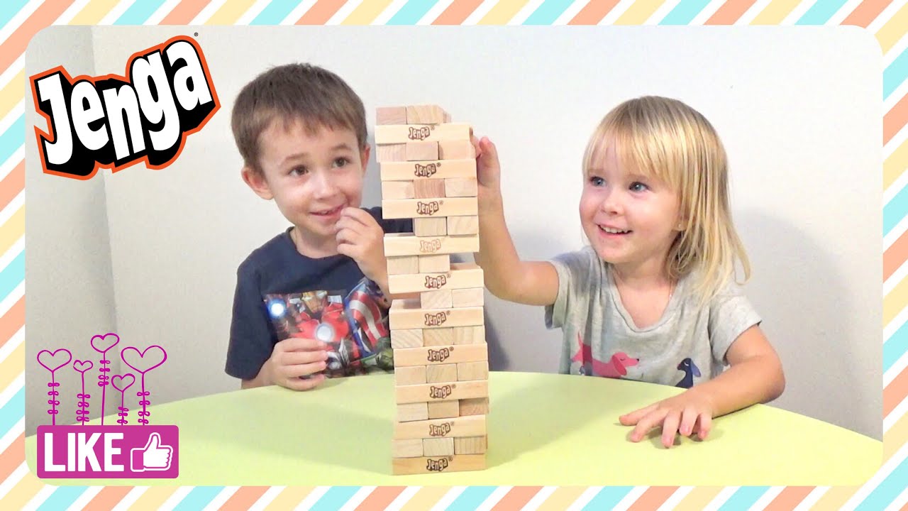 Jenga ИГРАЕМ в Игру ДЖЕНГА Разрушители Строим Башню | Jenga Classic Game - Hasbro Games