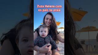 Zuza Helena com os pais na praia #shorts #nattan #rafakalimann