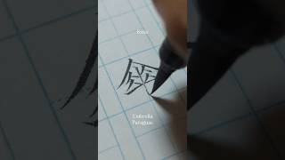【傘(Kasa) : Umbrella, Paraguas】 Isn't it amazing how much this kanji resembles an umbrella? #japan
