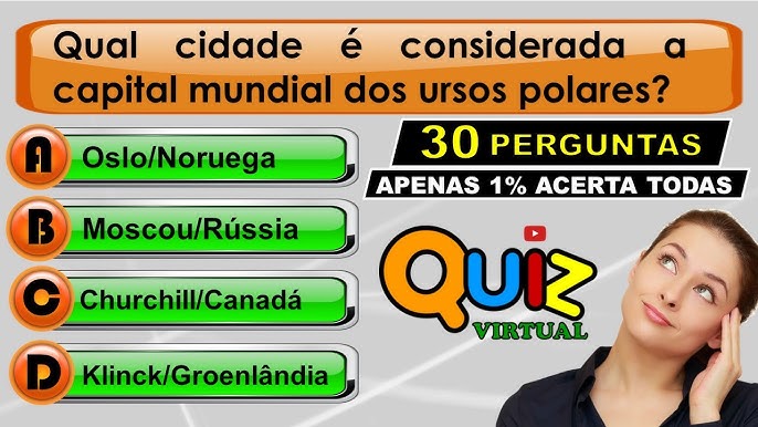 QUIZ 14 - CONHECIMENTOS GERAIS - GEOGRAFIA [10 PERGUNTAS COM RESPOSTA] 